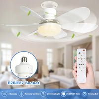 Screw-In Remote Ceiling Fan & Light